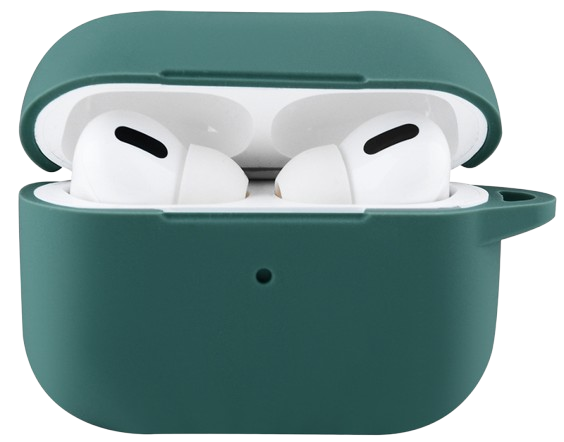 Чохол for AirPods Pro 2 SILICONE CASE (з карабіном) Pine Green